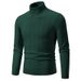 Men's Slim-Fit High Neck Sweater – Winter Knit Pullover With Jacquard Pattern (M-3XL) | Stretchable & Stylish Casual Wear_viptrois.com