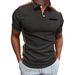 Breathable Men's Polo Shirt With Digital Print – Quick-Dry Sporty Short Sleeve Shirt For Casual & Gym (8 Colors, Plus Size Options)_viptrois.com
