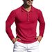 Men's Clothing Men's Running Sports Fitness Autumn High Elastic Vertical Striped Long Sleeve Polo Shirt Slim Fit Knitted Bottoming Shirt_viptrois.com