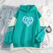 Spring And Autumn New Color Block High-End HTH Hotter Than Hell Cool Internet Celebrity Long Sleeve Sweatshirt_viptrois.com