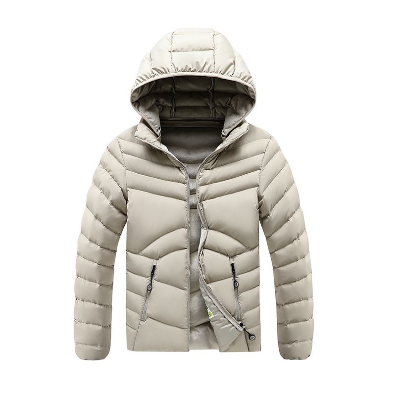 Rib Clothes, Cotton-padded Clothes, Men's Removable Hats, Slim-fitting Piled Thickened Tops, Jackets._viptrois.com