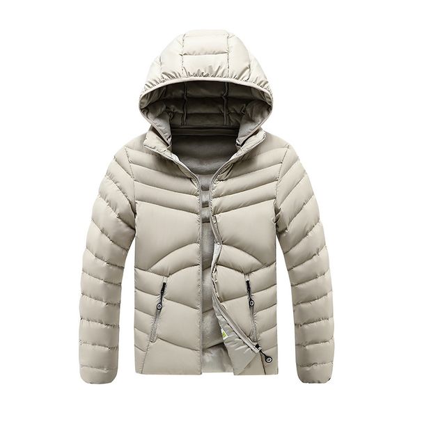 Rib Clothes, Cotton-padded Clothes, Men's Removable Hats, Slim-fitting Piled Thickened Tops, Jackets._viptrois.com