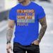 IT'S WEIRD BEING THE SAME AGE Printed Crew Neck T-Shirt, Men's Summer Casual Loose Sports Top_viptrois.com