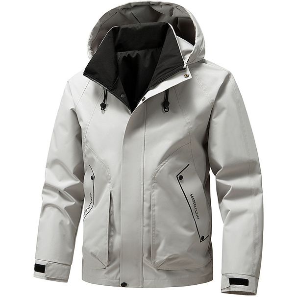 2025 Men's Spring Autumn Business Top Waterproof Middle-Aged And Young Hooded Windbreaker Jacket Casual_viptrois.com