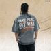 American Street Style Vintage Washed 300g Loose Casual Short Sleeve T-Shirt Versatile Unisex Top_viptrois.com