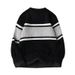 Men's Plush Rabbit Hair Sweater | Oversized Soft Knit Pullover | Winter Warm Mohair-like Texture (White, Black, Dark Grey, Light Grey)_viptrois.com