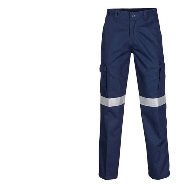 Men's Clothing Reflective Strip Work Pants Men Construction Workers Underground Engineering Dock Labor Protection Pure Cotton Work Clothes_viptrois.com