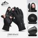 Men's Gloves Cycling Gloves Winter Takeaway Fishing Leak Two Fingers Outdoor Windproof Zipper Touch Screen Men's Warm Plus Velvet Thick Gloves_viptrois.com