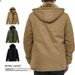 Men's Vintage Workwear Jacket - Heavyweight Cotton Fleece-Lined Coat With Utility Pockets For Winter (Black/Khaki/Army Green)_viptrois.com