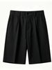 Men's Summer Solid Color Casual Shorts Quick Drying Slim Fit Business Five Point Pants_viptrois.com