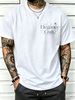 100% Cotton Men Oversized T-shirt Elegance Craft Ornate Text Print Crew Neck Short Sleeve Streetwear Tee_viptrois.com