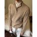 Autumn And Winter New Knitwear Literary Comfort Fried Dough Twists Sweater Slim And Versatile Warmth_viptrois.com