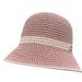 Summer Knitted Hollow Breathable Fisherman Female Letter Versatile Casual Sunshade and Sunscreen Thin Bucket Hat_viptrois.com