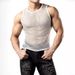 Men's Clothing Summer New Hollow Vest Round Neck Top Fishnet Vest Breathable Loose Casual Sleeveless Large Size Blouse Men_viptrois.com