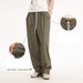 Men's Clothing Plaid Quick Drying Air Conditioning Pants High Elastic Cool Loose Sports Casual Straight Pants Men And Women 2025 Spring And Summer New_viptrois.com