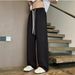 Men's Clothing Pure Cotton Gray Sweatpants Summer Thin Straight Trendy Loose Boys Sports Casual Long Pants_viptrois.com