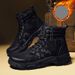 Men's Shoes Cotton Shoes Plus Velvet Winter Warm Camouflage Work Boots Sports Casual Wear Resistant Trendy Shoes_viptrois.com