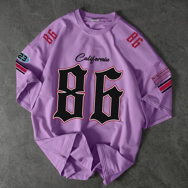Men's Clothing 3d Digital New 86 Number Printed Jersey Short Sleeve Personality Rugby Uniform Breathable Summer Men's T Shirt_viptrois.com