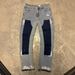Men's Clothing European And American Men's Y2K Patchwork Painted Small Pattern Print Fashion Straight Leg Jeans_viptrois.com