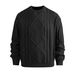 Men's Casual Round Neck Sweater – Solid Color Knit Pullover For Autumn & Winter_viptrois.com