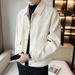 Jacket Men's Spring And Autumn 2024 New Corduroy Clothes Trendy Handsome Loose Short Lapel Gown_viptrois.com