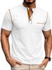 Small Slanted Breathable Short-sleeved Half-button Henry Polo Shirt For Men, Large Size, Casual Sports T-shirt_viptrois.com