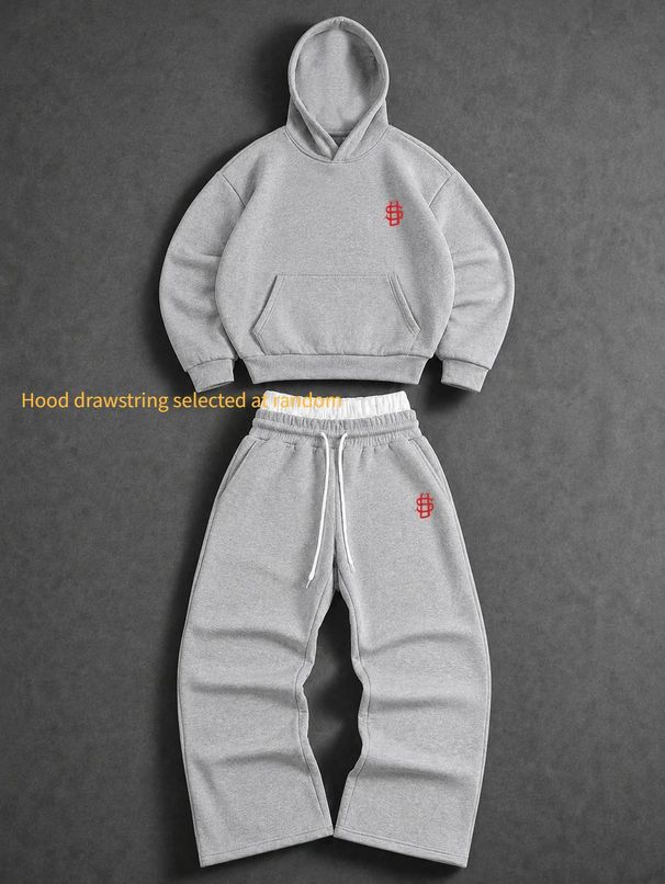 Men's Clothing Embroidered Zipper Sweatpants Suit Casual Trousers Suit High Street Rap Street US Size Men's And Women's Sweatpants Suit_viptrois.com