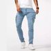 Loom In Stock 2024 European And American Cross-Border New Men's Side Pocket Slim Fit Jeans NK012_viptrois.com