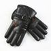 Warm gloves men's fleece thickened PU leather gloves fashion classic open smile gloves outdoor riding windproof and coldproof_viptrois.com