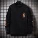Pulse 2023 New Arrival Fleece Thickened Cotton Men's Autumn Winter Fashion Round Neck Sweater_viptrois.com