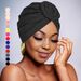 Hot Selling Spiral Turban Hat Fashion Multi Color Flowered Turban Hat Bottoming Hat One Piece Dropshipping_viptrois.com