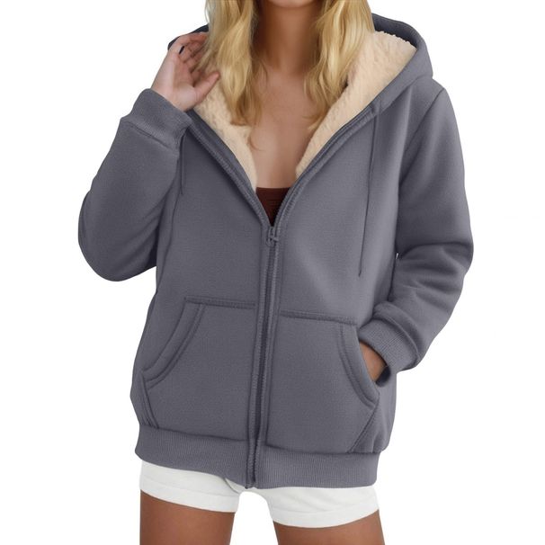 Men's Clothing Lambskin Jacket For Women Heavyweight Plus Velvet Thickened Sweatshirt Colorful Top Hooded Cardigan_viptrois.com