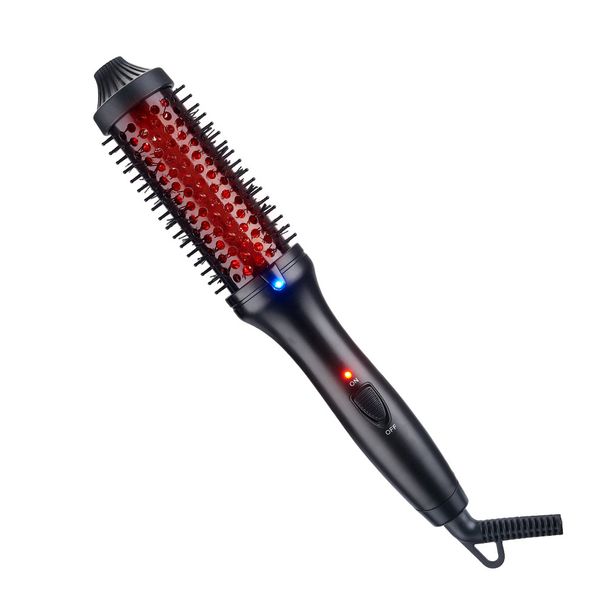 Infrared Hair Styling Comb: 3-in-1 Curling, Straightening & Volumizing Electric Comb_viptrois.com