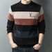Pure 2023 Autumn Winter New Chenille Sweater Round Neck Fleece Lined Thickened Men's Warm Knitted Base Shirt_viptrois.com