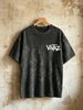 230g Vintage Washed Men T-shirt White VIVAZ Bold Street Graffiti Font Print Crew Neck Short Sleeve Street Top_viptrois.com