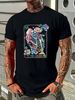 The Lovers Tarot Card Occult Goth Halloween Gothic Kissing T-Shirt Soft Stylish Print Round Neck Short Sleeve Female Fashion Women Top Graphic Tees Designer Clothes Casual Unisex Women T-Shirt For Women Casual Comfortable Stretched Streetwear_viptrois.com