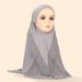 Women's Hijab double layer pleated headscarf crystal linen chiffon three color women's pullover hat comfortable and breathable shawl_viptrois.com