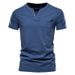 Summer Leisure Fashion Trend Sports Slim Fit Pure Cotton Pocket Men's T-Shirt Short Sleeve_viptrois.com