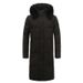 Men's Clothing Men's Plus Size Long Down Jacket With Detachable Fur Collar, Windproof Winter Coat For Extreme Cold Weather - Red/Black/Light Grey_viptrois.com