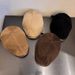 Women's Hats Retro Solid Color Corduroy PU Forward Hat Autumn And Winter Men And Women Simple Street All Match Duckbill Beret Trend_viptrois.com