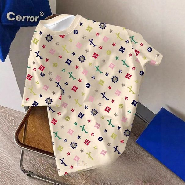 Men's Clothing Round Neck Casual Digital Print Fashion Men's And Women's Couple Short Sleeved T Shirts_viptrois.com