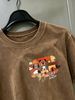 100% Cotton Washed Vintage Men's 3-Pack T-shirts Cute Dog Collage Print Crew Neck Short Sleeve Casual Tops In Gray Brown Light Gray_viptrois.com