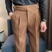Factory Direct Sales Italian Naples Trousers Men's Casual Trousers Tony Teacher High End High Waist Suit_viptrois.com