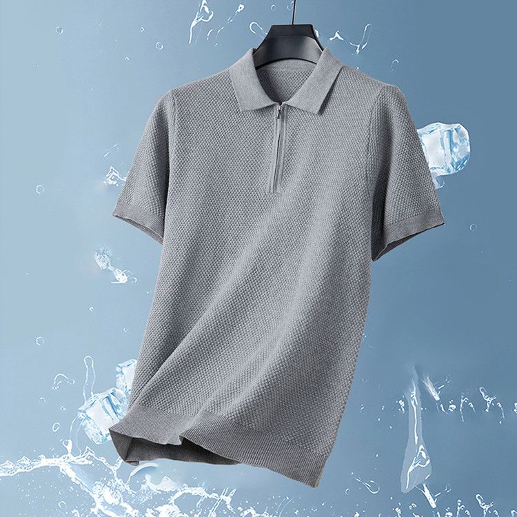 Men's Clothing Short Sleeved Polo Shirt Men's Summer Casual Simple Business New Tops_viptrois.com
