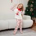 Christmas deer letter Snowflake Christmas family dress printed home dress pajamas_viptrois.com