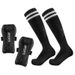 Youth Football Shin Guards & Socks Combo Set - Adjustable Straps, Knee-High Socks For Soccer, Basketball, Volleyball - Lightweight & Breathable_viptrois.com