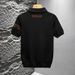 Men's Slim Fit Knit Polo Shirt – Short Sleeve Solid Color Undershirt, Breathable & Comfortable For Casual & Smart Wear_viptrois.com