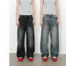 Men's Clothing Loose Straight Jeans Retro Trendy Versatile Wide Leg Trousers_viptrois.com