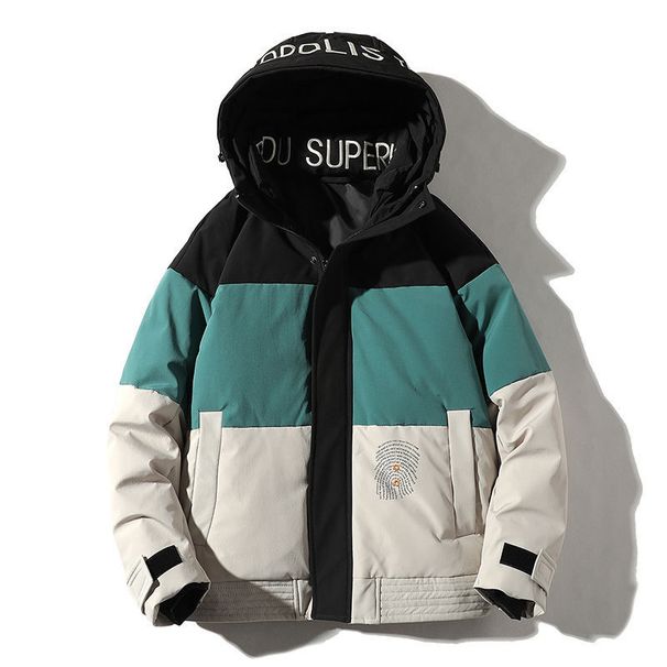 New Short Down Jacket For Men, Thick Hooded Warm Coat For Young Men In Winter, Student Jacket For Winter Wear_viptrois.com