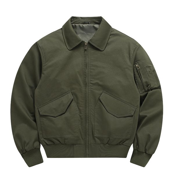 Men's Vintage Bomber Jacket – Classic Military Aviator Style (Lightweight Cotton, Relaxed Fit, Retro Casual Jacket For Urban & Travel Wear)_viptrois.com